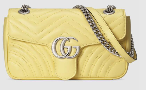 Gucci GG Marmont small shoulder bag 443497 yellow