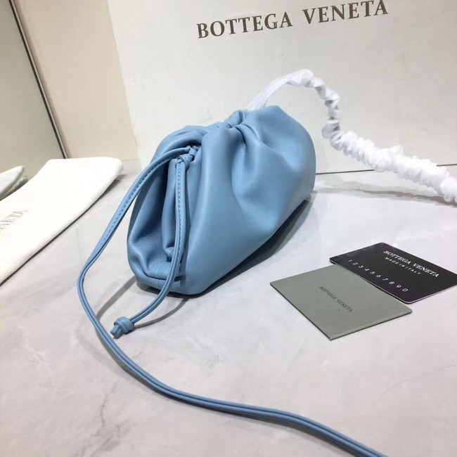 Bottega Veneta Nappa lambskin soft Shoulder Bag 98057 light blue