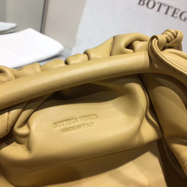 Bottega Veneta Nappa lambskin soft Shoulder Bag  98057 light yellow