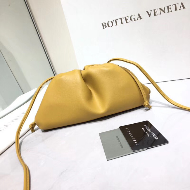 Bottega Veneta Nappa lambskin soft Shoulder Bag 98057 yellow