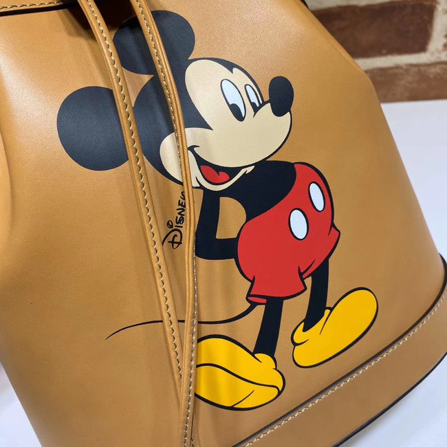 Gucci Disney x Mickey Mouse Small Bucket Bag 602692 Brown