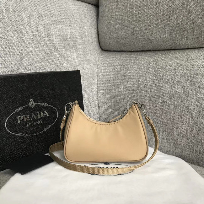 Prada Re-Edition 2005 nylon mini shoulder bag 1BH203 apricot