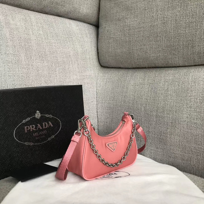 Prada Re-Edition 2005 nylon mini shoulder bag 1BH203 pink