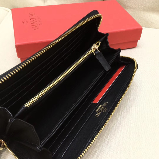 VALENTINO Origianl leather Zipped Wallet VG0088 Black