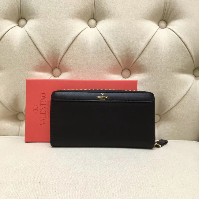 VALENTINO Origianl leather Zipped Wallet VG0088 Black