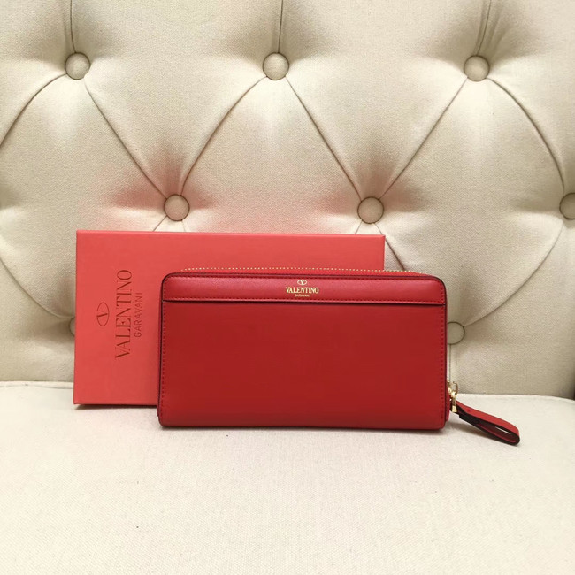 VALENTINO Origianl leather Zipped Wallet VG0088 red