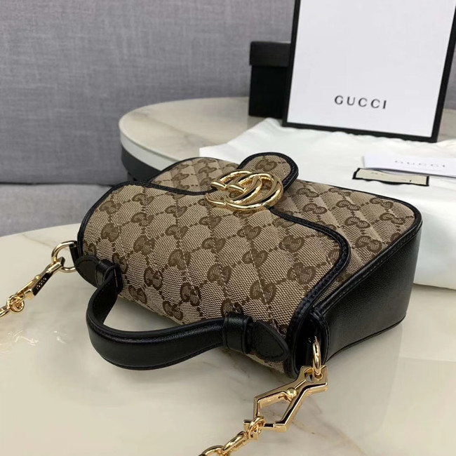 Gucci GG Supreme canvas Mini Top Handle Bag 583571 Black