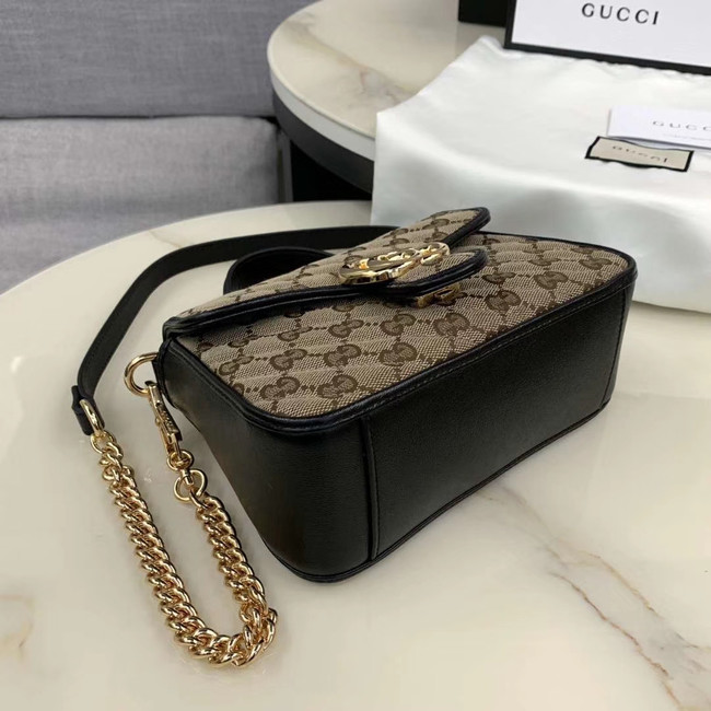 Gucci GG Supreme canvas Mini Top Handle Bag 583571 Black