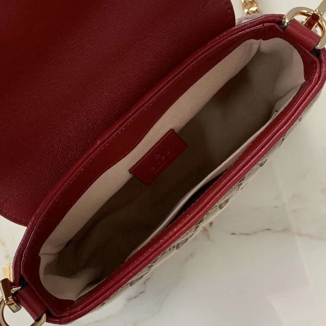 Gucci GG Supreme canvas Mini Top Handle Bag 583571 red