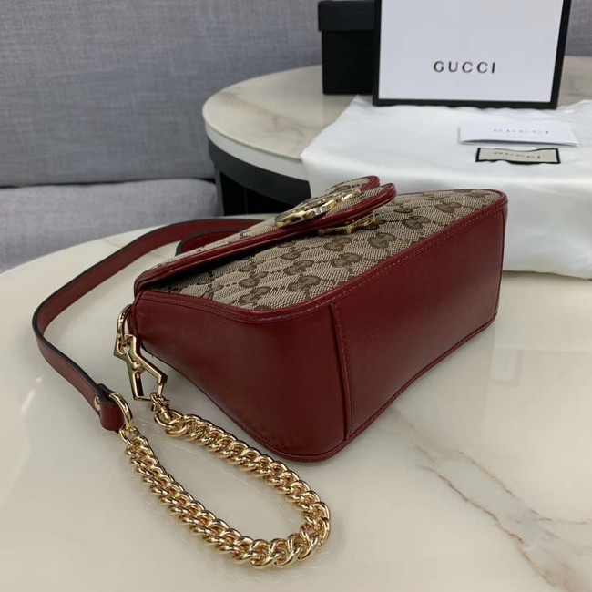 Gucci GG Supreme canvas Mini Top Handle Bag 583571 red