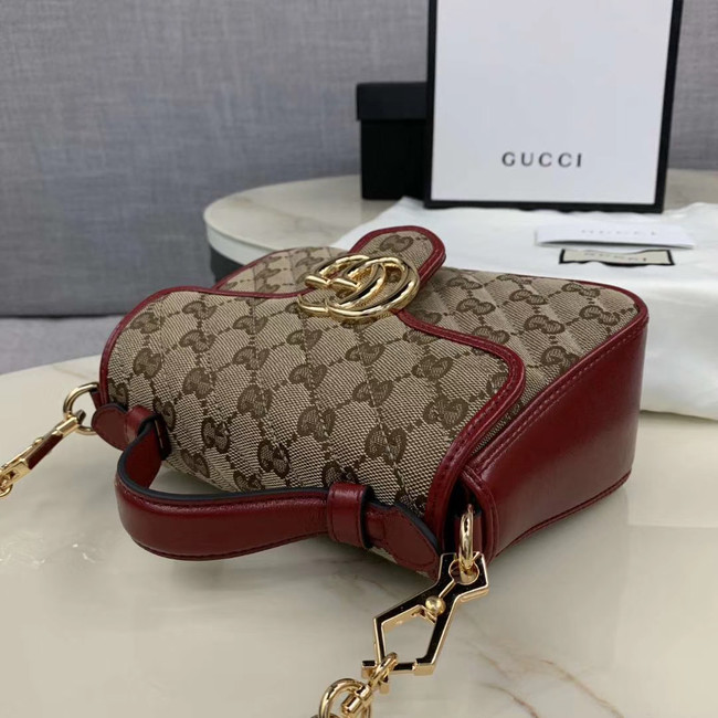 Gucci GG Supreme canvas Mini Top Handle Bag 583571 red