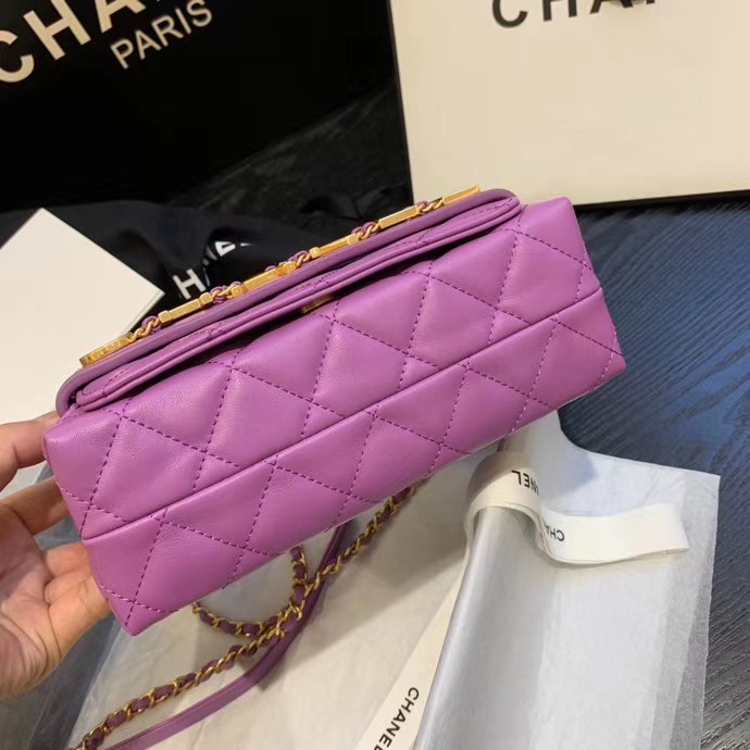 Chanel small Flap Bag Original Sheepskin Leather AS1490 Lavender