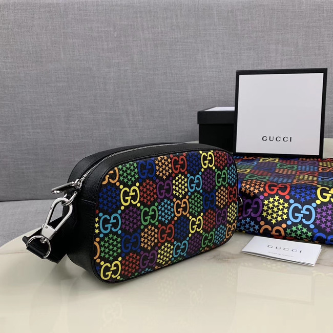 Gucci GG Psychedelic Canvas Messenger Bag 574886 black