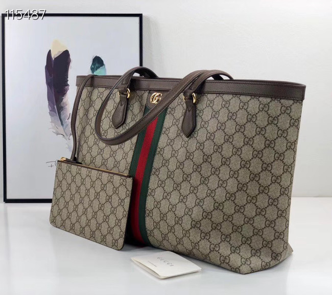 Gucci Ophidia series medium GG Tote Bag 631685 brown