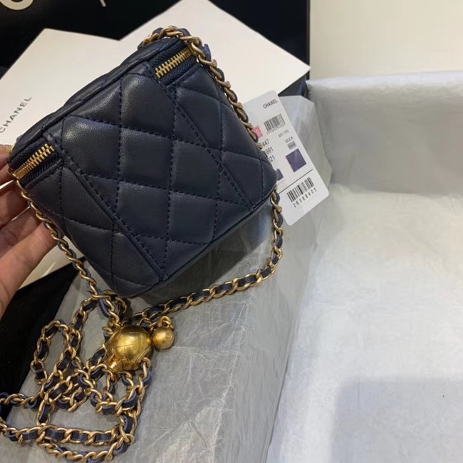 Chanel Original Small classic chain box handbag AP1447 dark blue