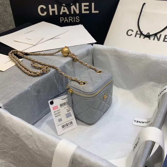 Chanel Original Small classic chain box handbag AP1447 light grey