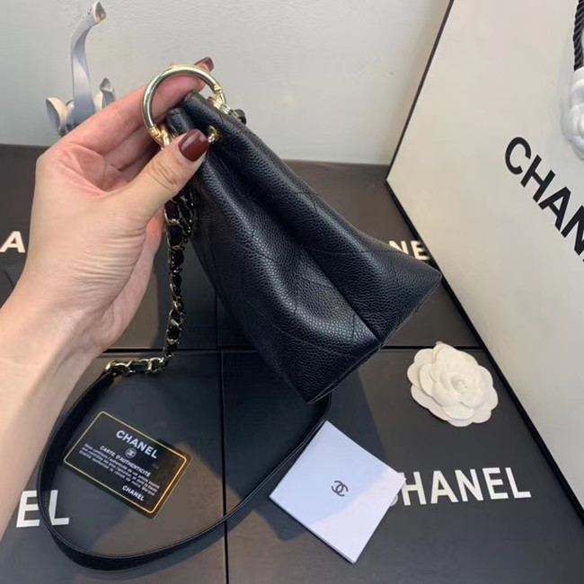 Chanel Small Calfskin hobo bag AS1461 black