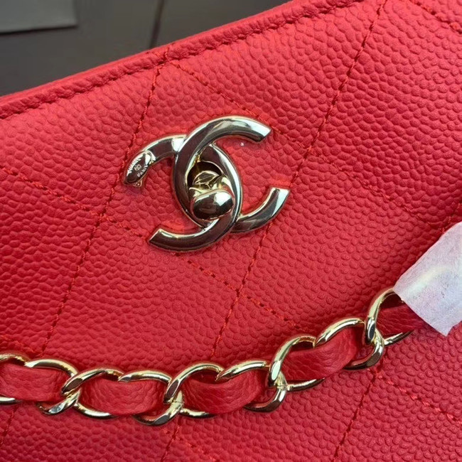 Chanel Small Calfskin hobo bag AS1461 red