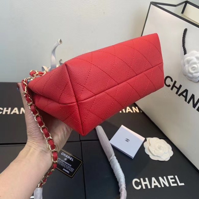 Chanel Small Calfskin hobo bag AS1461 red