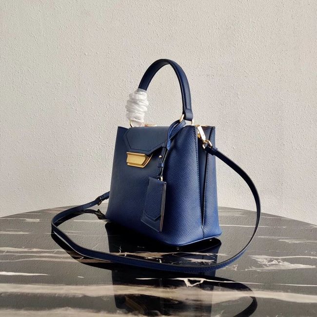 Prada Calf skin tote 1BN012 blue