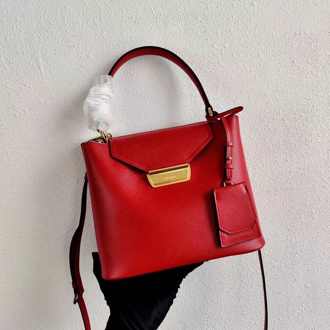 Prada Calf skin tote 1BN012 red