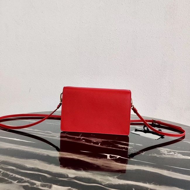 Prada Saffiano leather mini-bag 1BP020 red