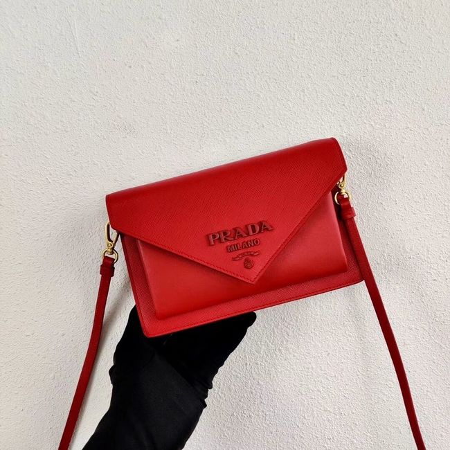 Prada Saffiano leather mini-bag 1BP020 red