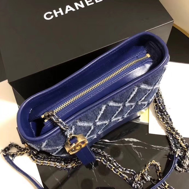 Chanel gabrielle small hobo Denim bag A91810 blue