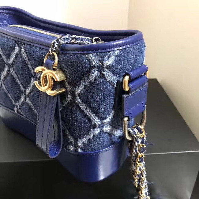 Chanel gabrielle small hobo Denim bag A91810 blue