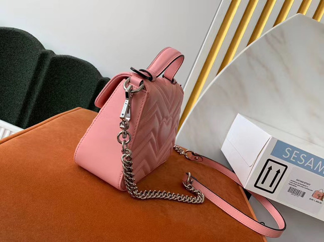 Gucci GG Marmont mini top handle bag 547260 pink