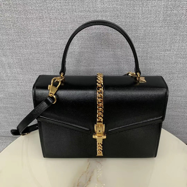 Gucci Sylvie 1969 small top handle bag 602781 black