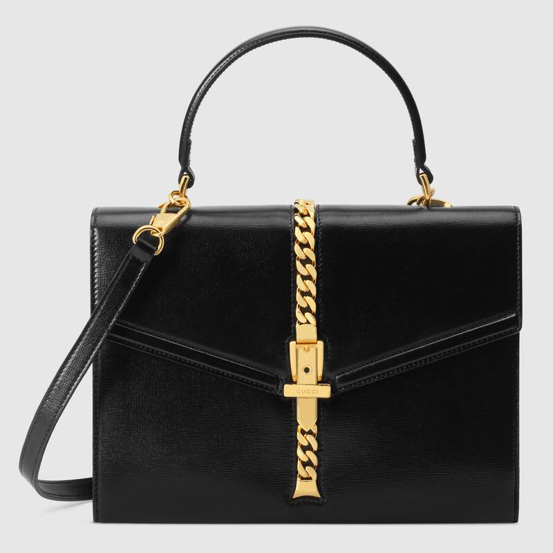 Gucci Sylvie 1969 small top handle bag 602781 black