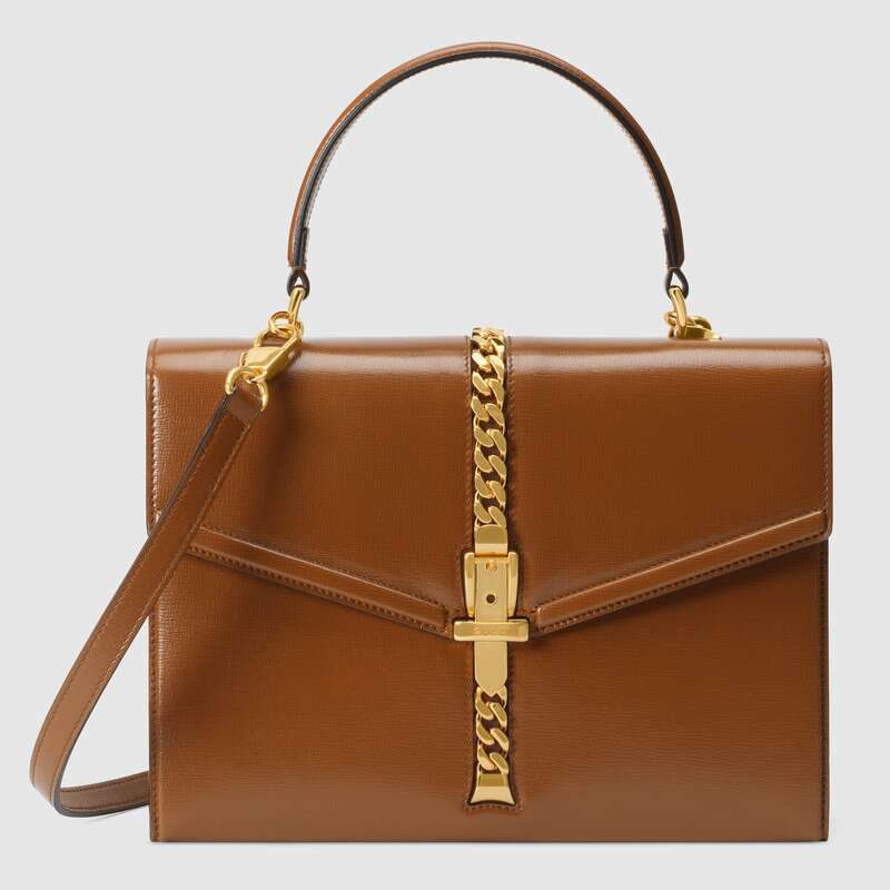 Gucci Sylvie 1969 small top handle bag 602781 brown