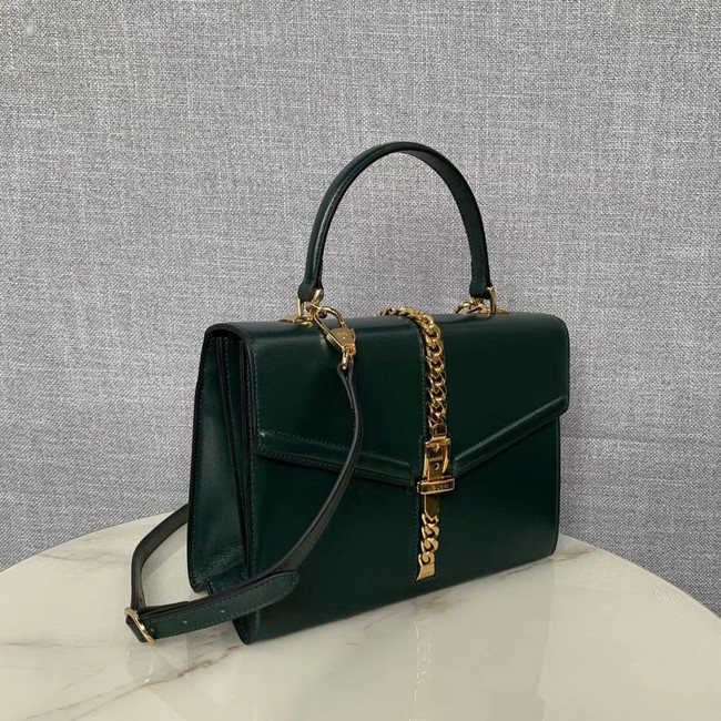 Gucci Sylvie 1969 small top handle bag 602781 green