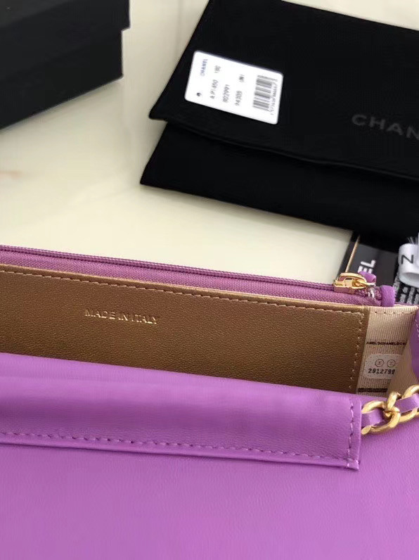 Chanel Original Small classic Sheepskin flap bag AS33814 Lavender