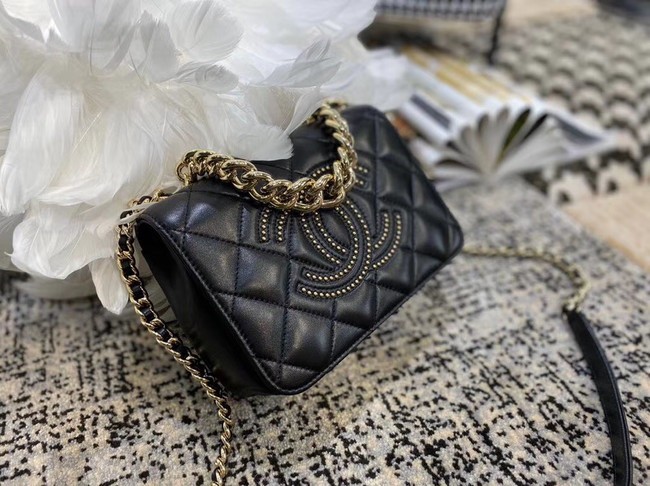 Chanel Lambskin flap bag AS1514 black