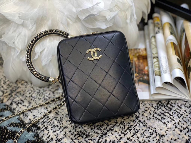 Chanel Original Small Sheepskin camera bag AS1753 black