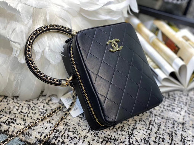 Chanel Original Small Sheepskin camera bag AS1753 black