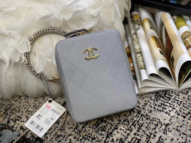 Chanel Original Small Sheepskin camera bag AS1753 grey