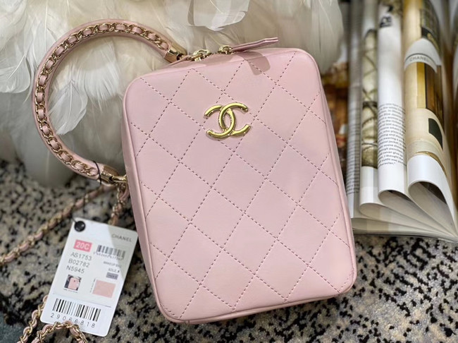 Chanel Original Small Sheepskin camera bag AS1753 pink