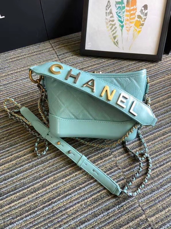 Chanel gabrielle small hobo bag S0865 sky blue