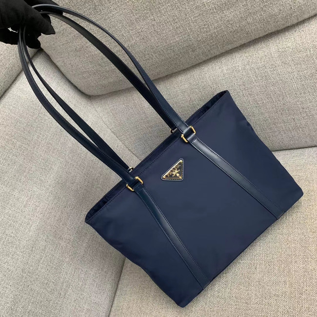 Prada Re-Edition 2000 nylon tote bag 91743 dark blue