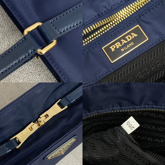 Prada Re-Edition 2000 nylon tote bag 91743 dark blue