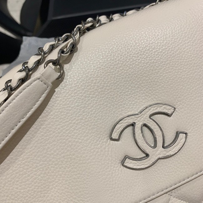 Chanel Lambskin flap bag 8095 white