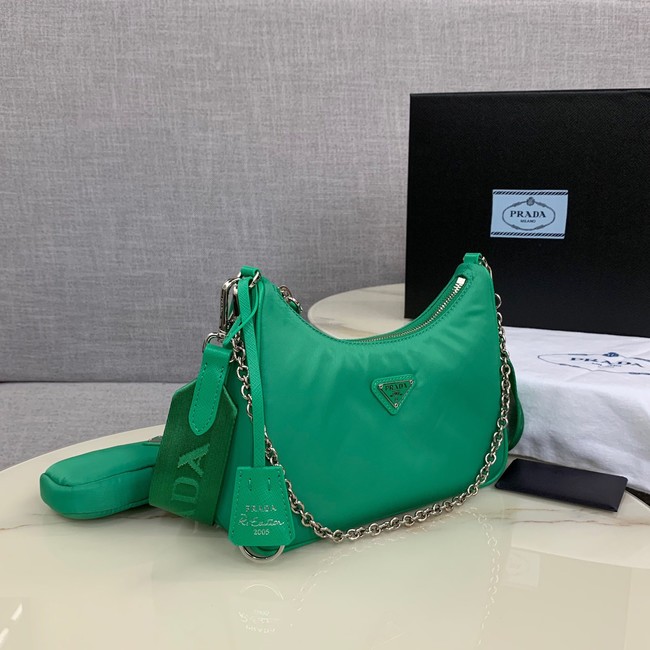 Prada Re-Edition 2005 nylon shoulder bag 1BH204 green