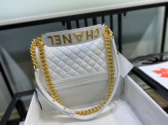 BOY CHANEL flap bag A67086 white