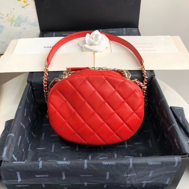 Chanel Original Small classic Sheepskin camera bag AS1511 red