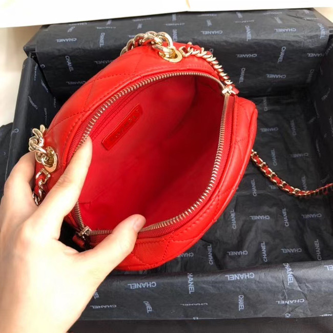 Chanel Original Small classic Sheepskin camera bag AS1511 red