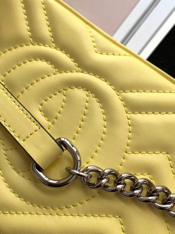 Gucci GG Marmont Matelasse samll Shoulder Bag 447632 yellow