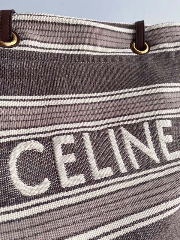 CELINE Canvas Shopping Bag 2063 Gray